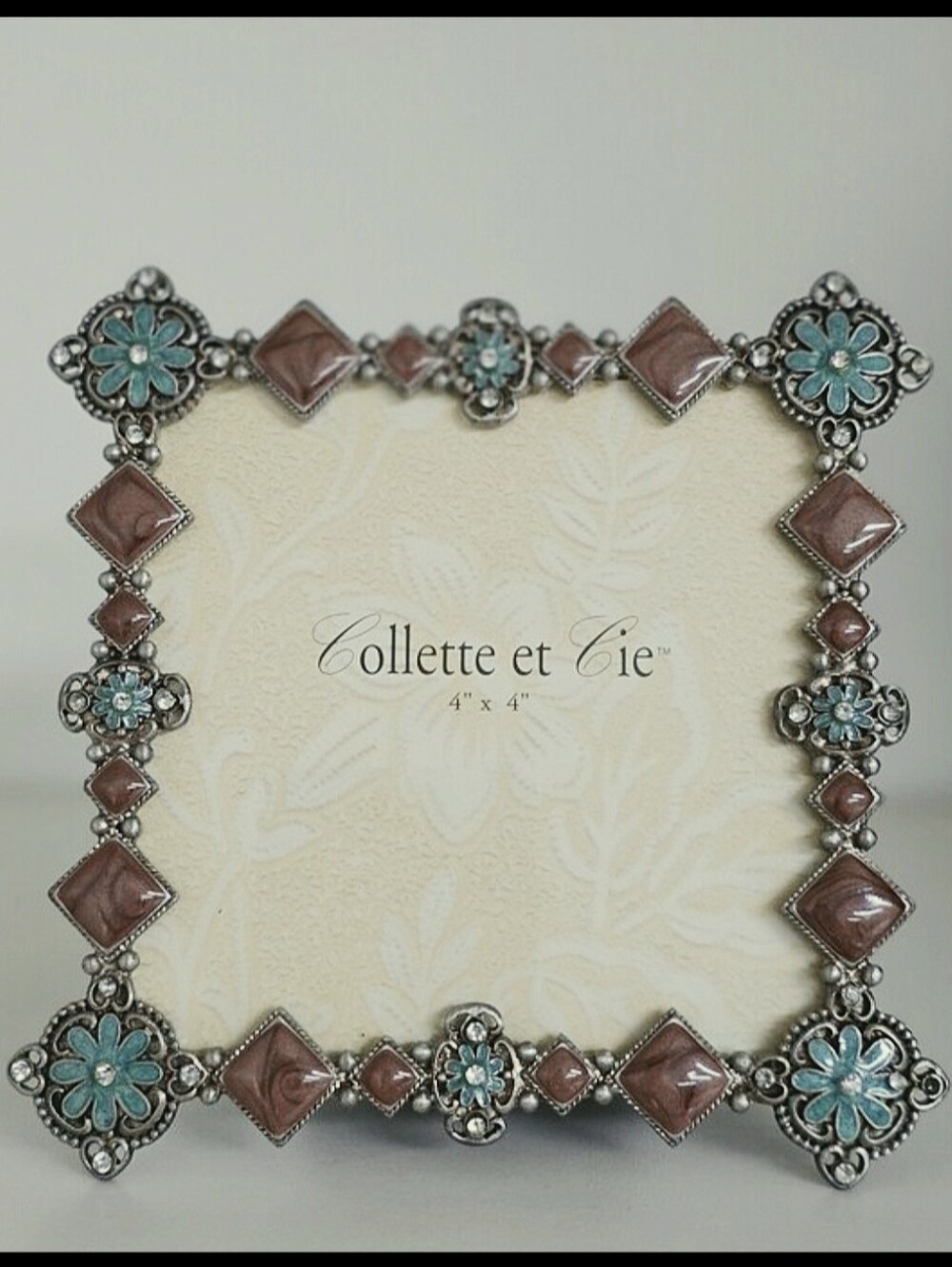 Collette et Cie Floral Jeweled Photo Frame